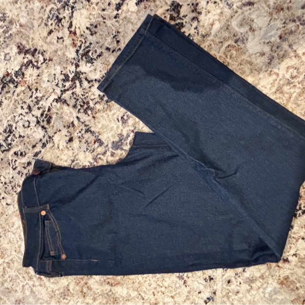 Lands' End Blue Straight Jeans Classic Style